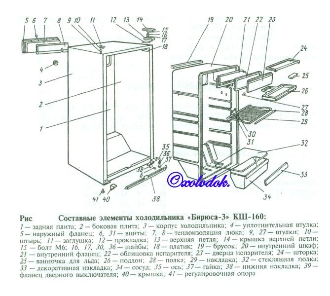 Бирюса 3 холодильник схема